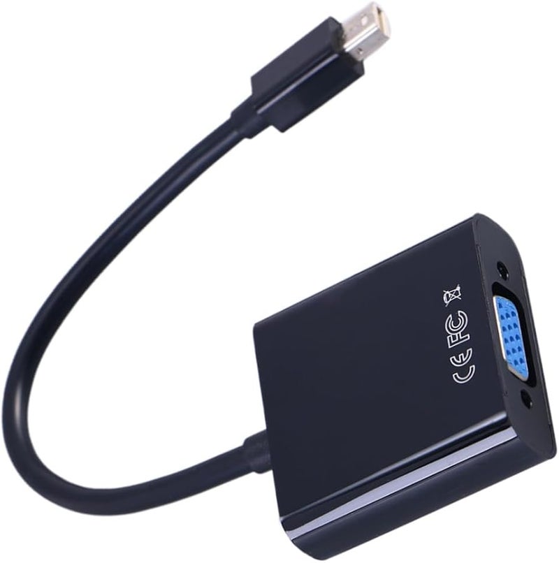 Mini DisplayPort to VGA Adapter Converter Gold Plated 1080p Video Support No Power Needed - Image 1